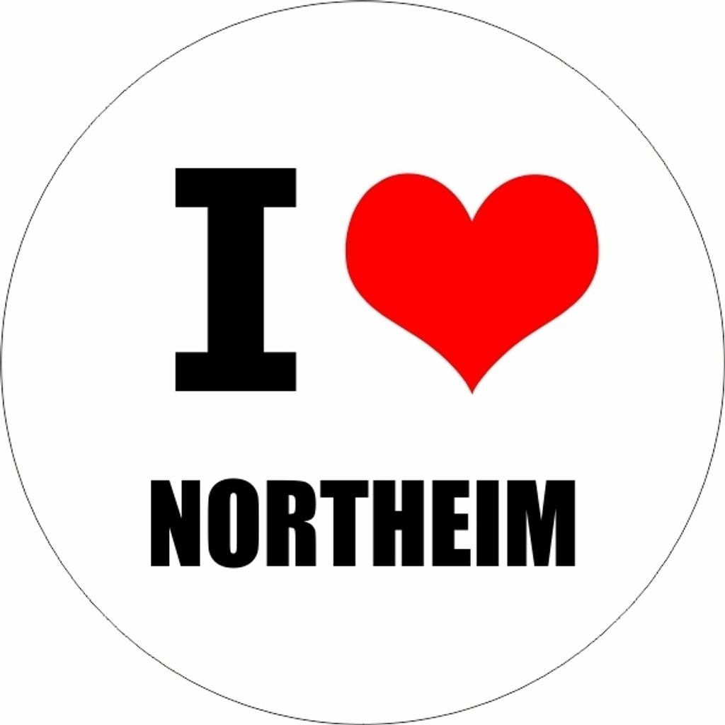 Kiwistar - Autoaufkleber - 8x8 cm - außen klebend - I love Northeim Einbeck für Auto, Laptop, Fahrrad, LKW, Motorrad Aufkleber mehrfarbig Sticker...