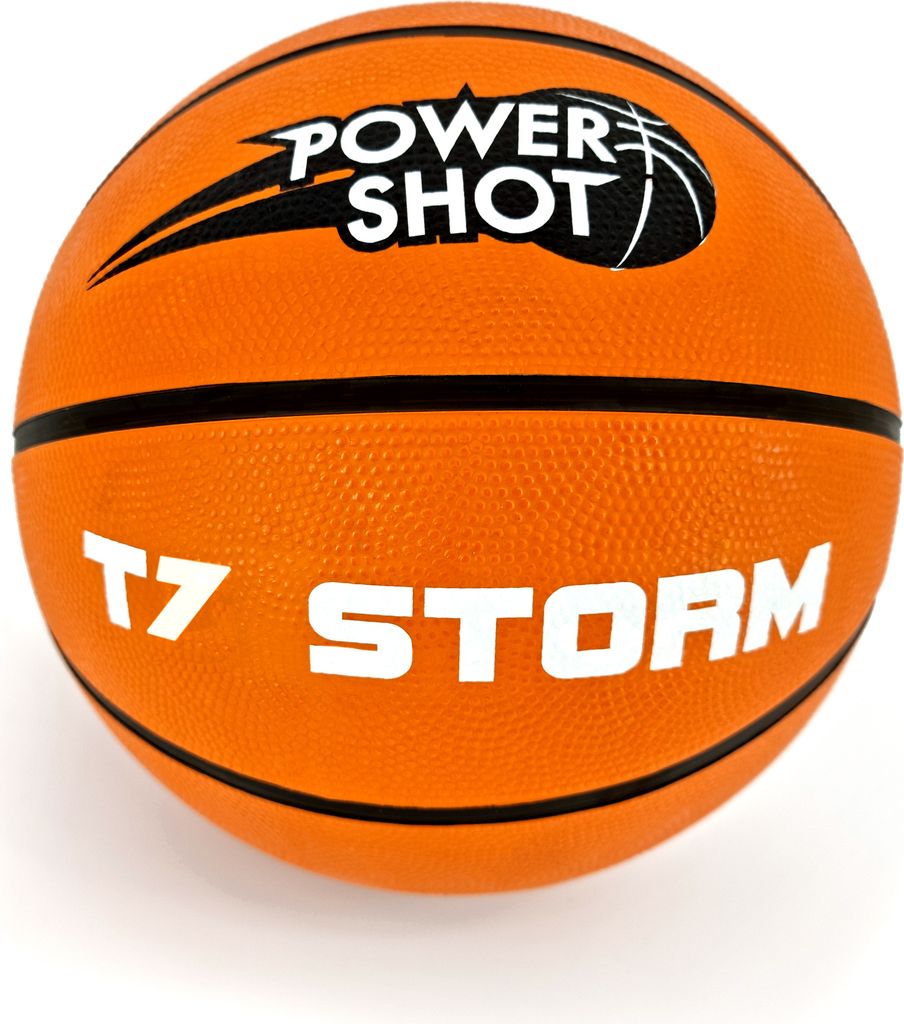 Basketball "Storm" - POWERSHOT- Gummi - Größe 7 - Ideal für Basketball in der Freizeit