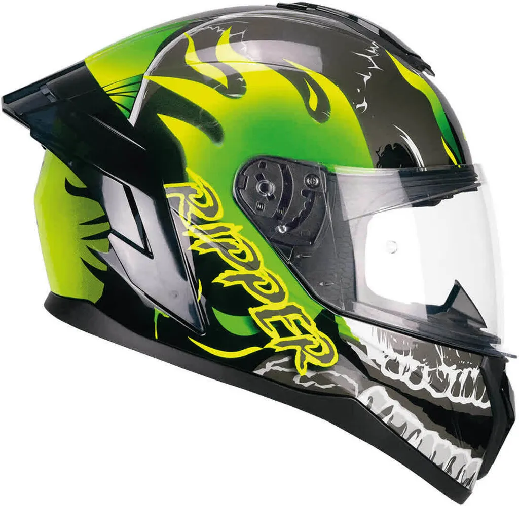 Casque de moto intégral CGM 330R RIOT Ripper en coloris Noir et Jaune XS
