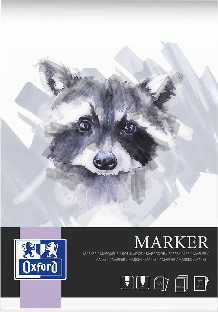 Oxford Art Markerblock "Marker" DIN A4 15 Blatt 180 g/qm