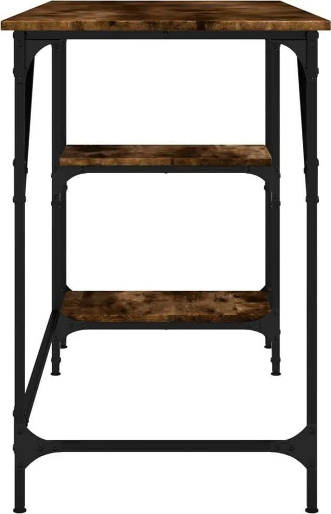 Tavolo da Scrittoio Rovere Fumé 120x50cm Metallo: Arredo Raffinato - 6