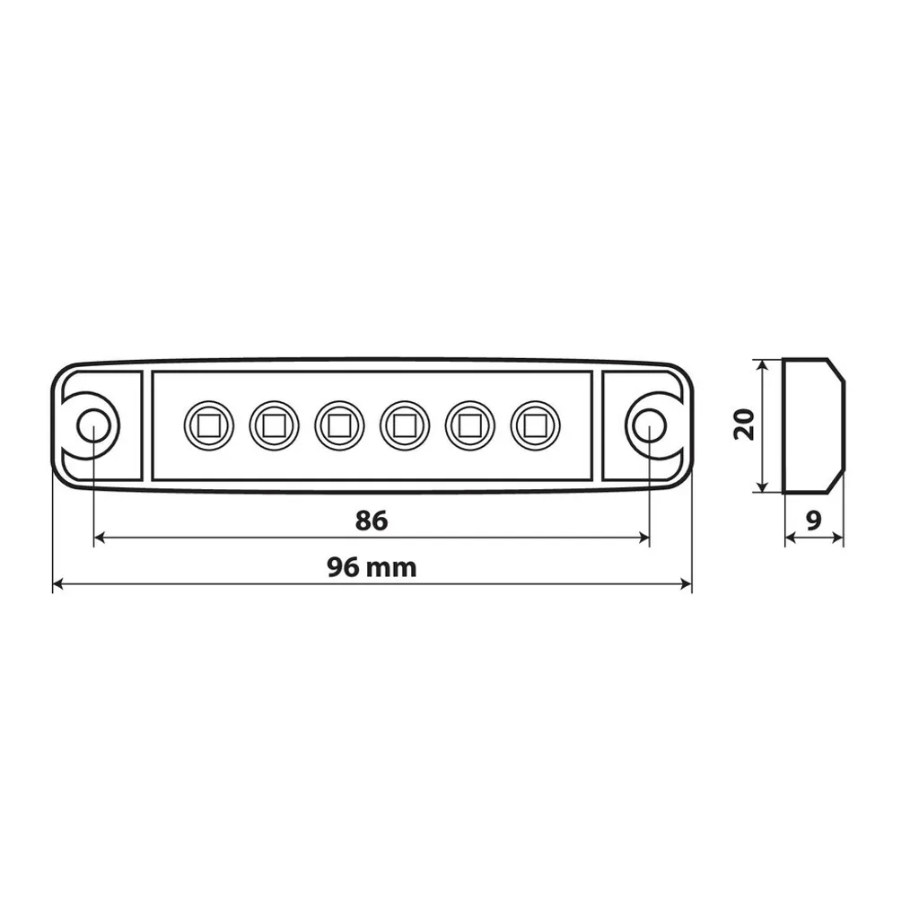 Feu de Gabarit LED Rouge 12/24V - Pack de 20 Modules de Signalisation