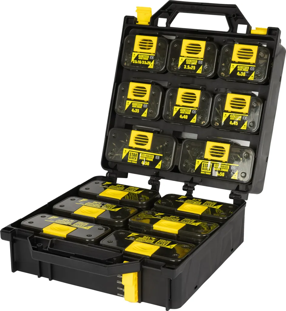 Assortiment vis pour panneaux d'aggloméré - Boîte complète 1350 pièces