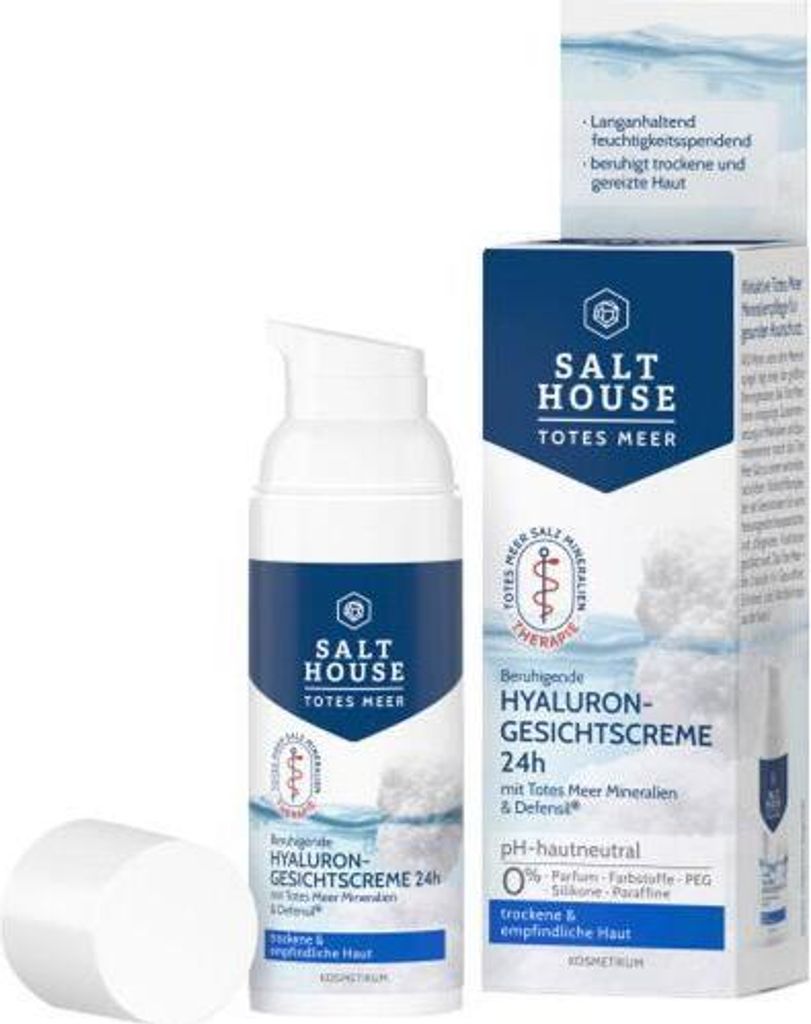 Salthouse Dead Sea Therapy Hyaluronic Face Cream 24h with Defensil for Dry & Sensitive Skin 50ml