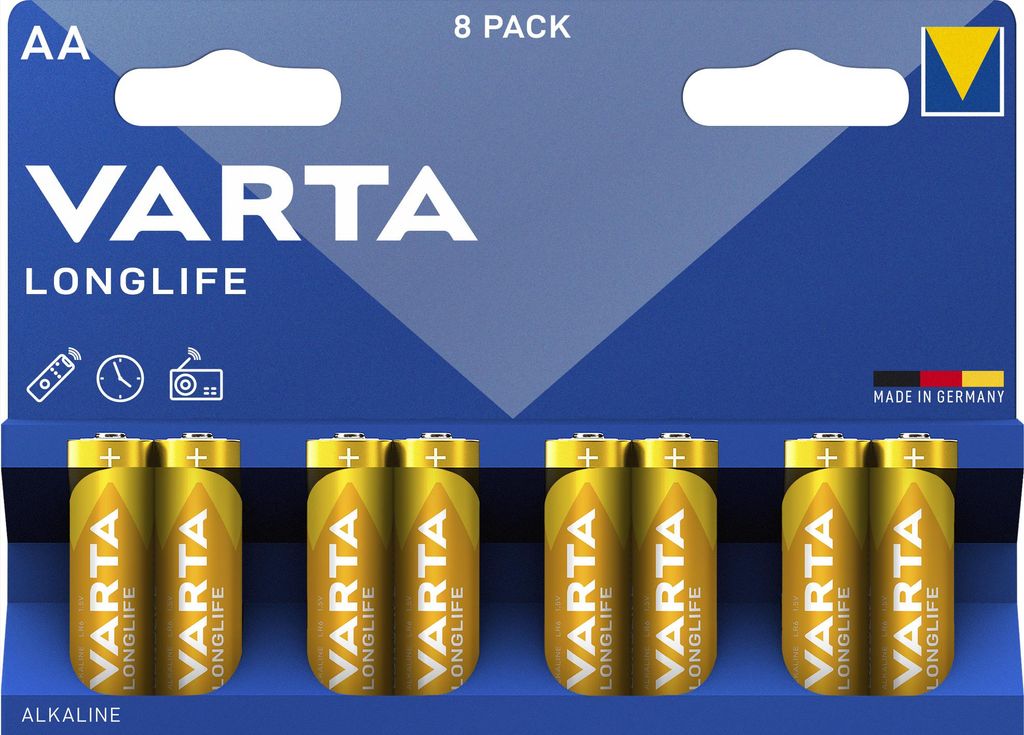 Varta Longlife AA Einwegbatterie Zink-Mangan-Dioxid Produktbild 