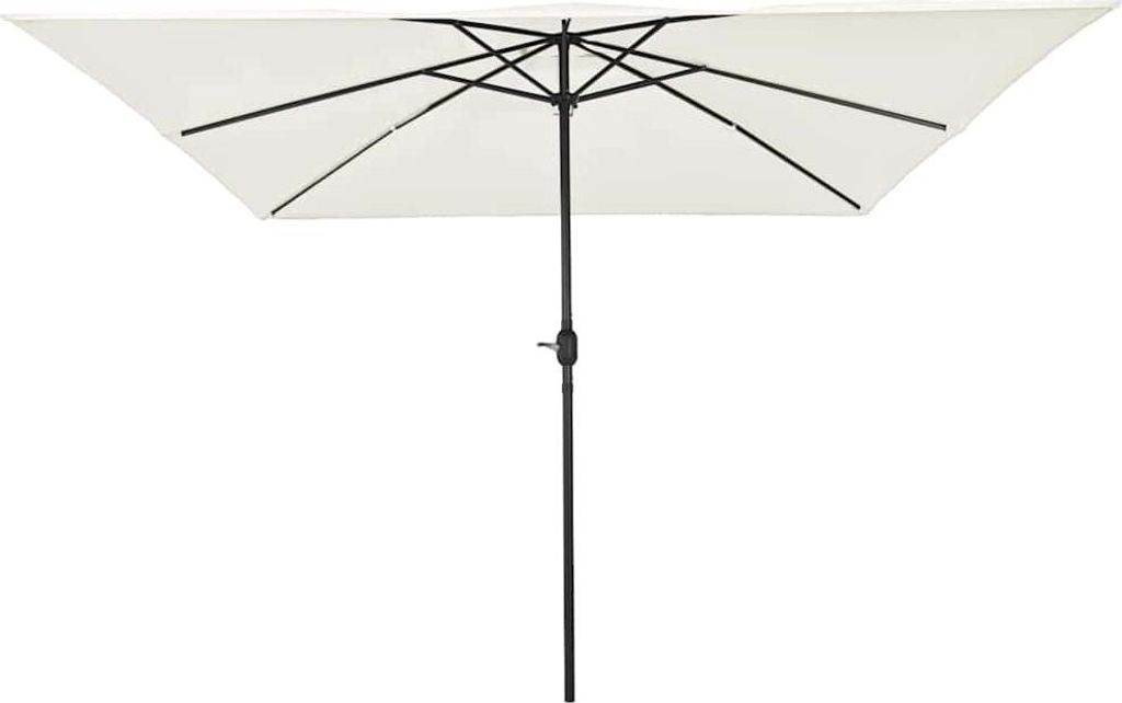 vidaXL Garten-Sonnenschirm Sand 295 x 295 x 245 cm Polyester und Stahl