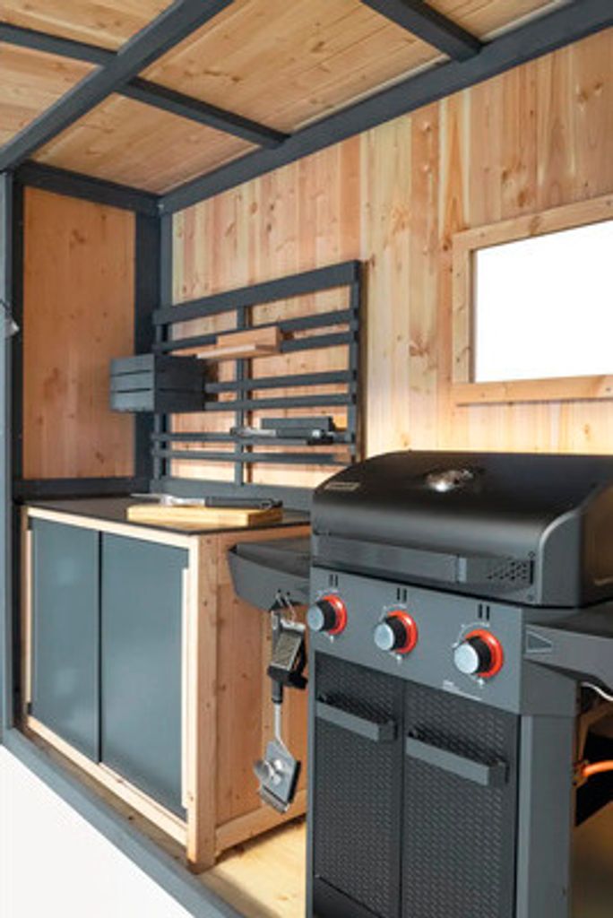 Grillhaus Konsta klein 224 x 102 cm natur-anthrazit Produktbild 6