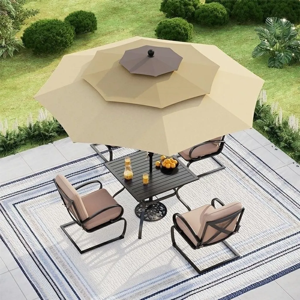 Grand Parasol de Jardin à Triple Étage Gotel L43E pour Terrasse Pro