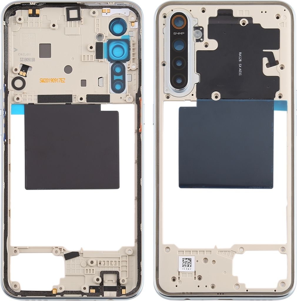 Gehäuse Rahmen Mittelrahmen Deckel für OPPO Realme X2 Weiß Ersatz Reparatur Neu