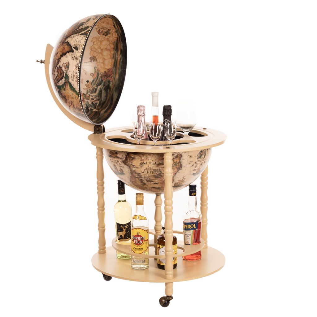 Birendy riesige Barwagen Hausbar mit Rollen Globusbar in 5 Farben