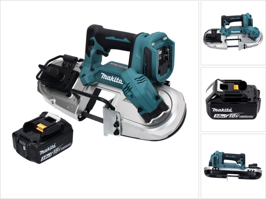 Makita DPB 183 F1 Akku Bandsäge 18 V 66 mm Brushless + 1x Akku 3,0 Ah - ohne Ladegerät
