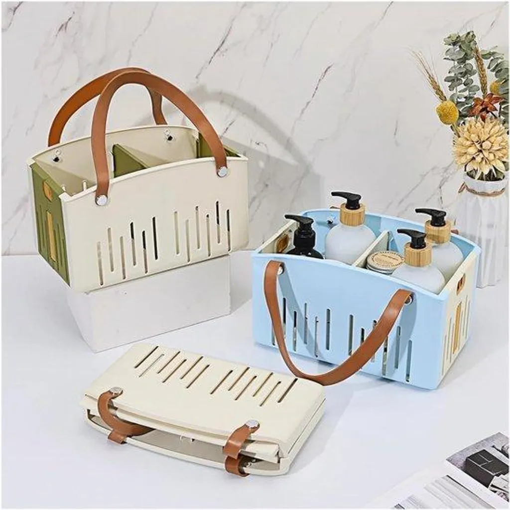 Panier de douche perforé portable lot de 3 boîtes de rangement voyage