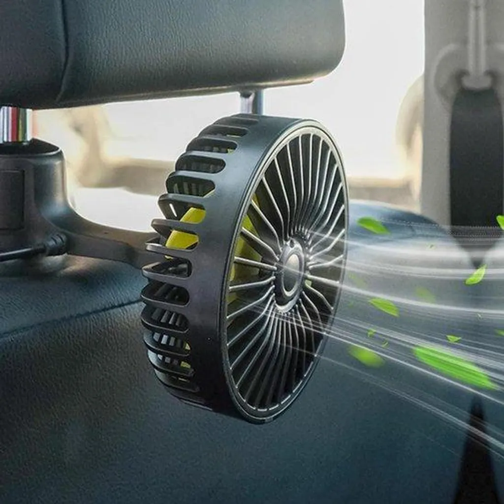 Petit ventilateur USB voiture noir - Fini la chaleur étouffante au volant