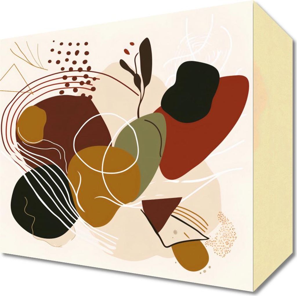 Bild 20x20cm Organische Eruption