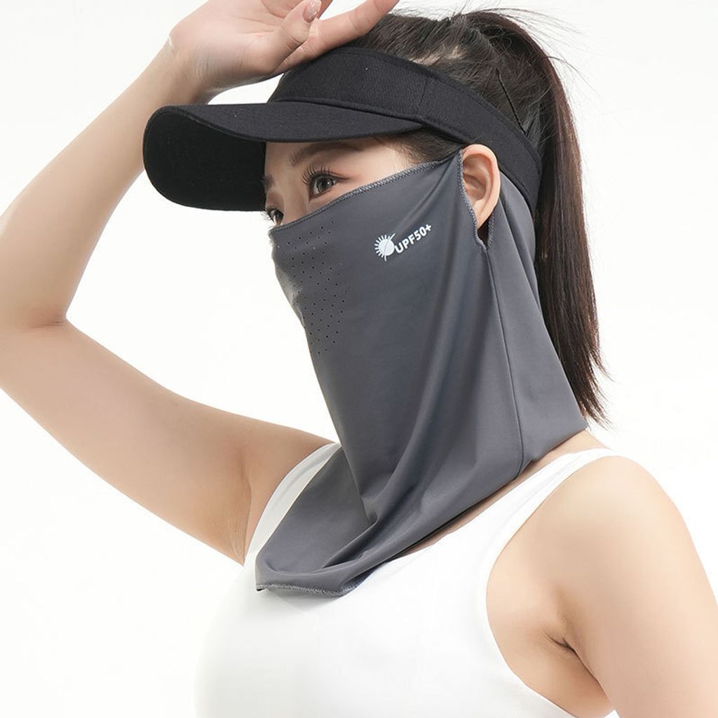 INF Sommer Outdoor Fahrrad Gesichtsmaske - Atmungsaktiv & Sonnenschutz Dunkelgrau