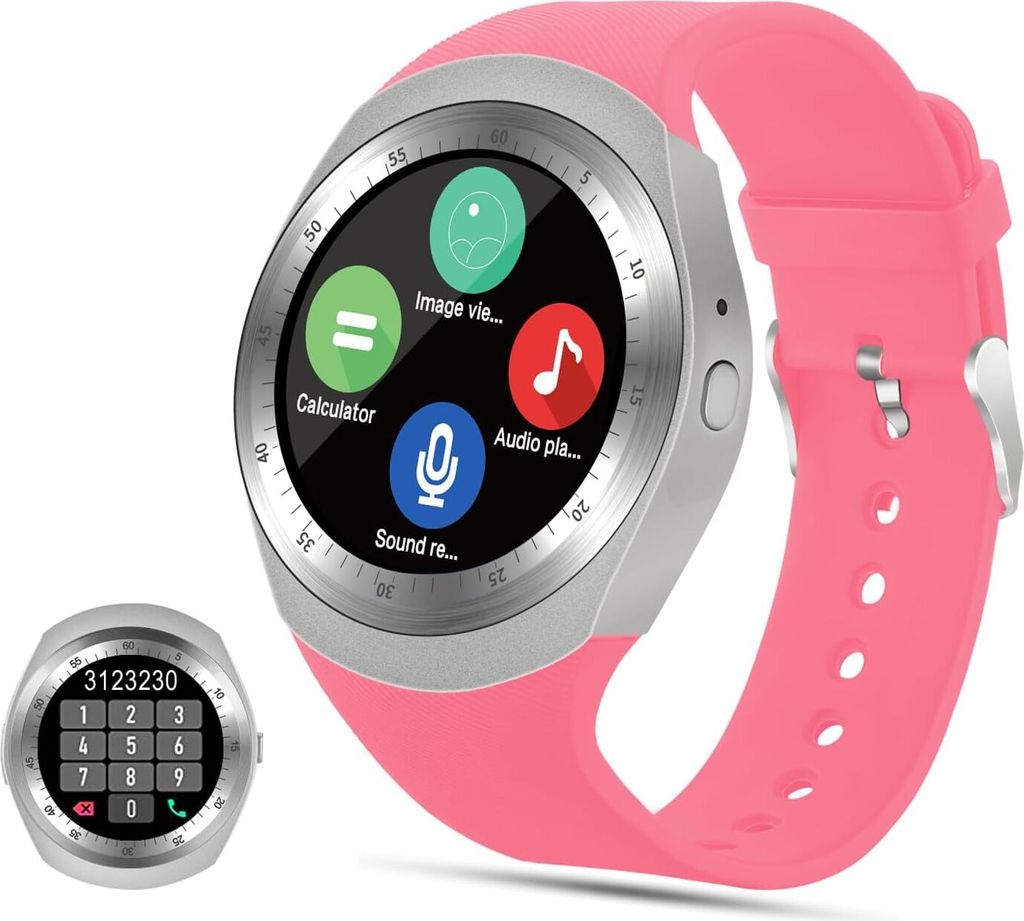 Tipmant Smart Watch, Fitness Watch -Schrittzähler Touchscreen SIM -Karten -Karten -Slot -Tracker Samsung Huawei Xiaomi Redmi LG Android Telefon Fr...