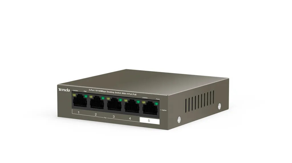 Switch PoE pour caméra IP Tenda TEF1105P switch de vidéosurveillance