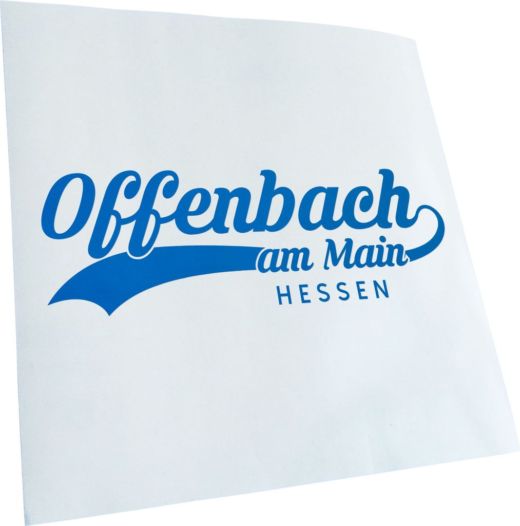Kiwistar - Autoaufkleber - Offenbach am Main Hessen - Blau - 50x16cm - Aufkleber für Auto, Laptop, Fahrrad, LKW, Motorrad mehrfarbig JDM Decal Racing