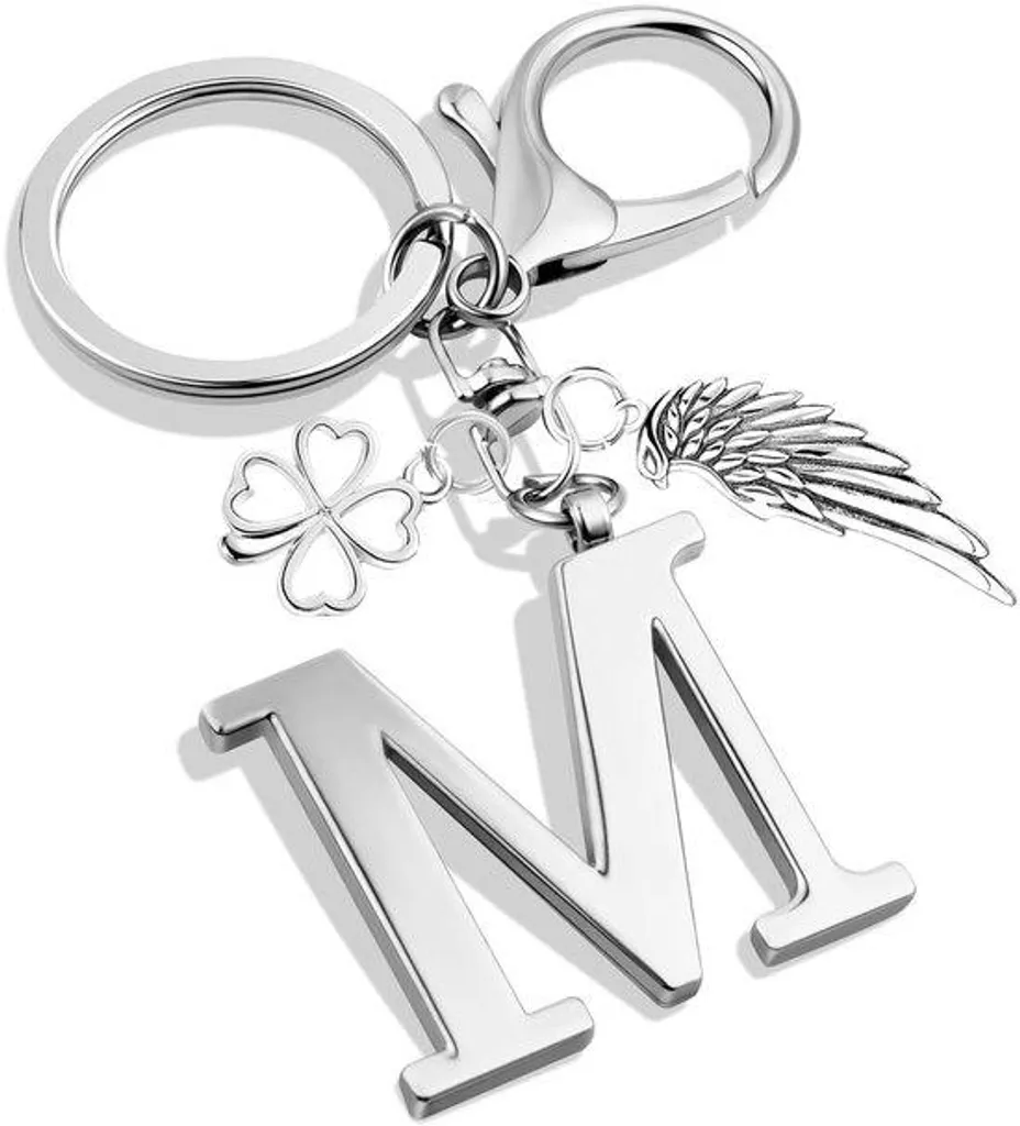 Porte-clés Lettre M Porte-Bonheur pour ne plus perdre vos clés 1pc