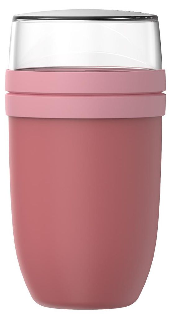 Mepal - Müslibecher xl Ellipse - Müslibecher To Go - Joghurtbecher To Go - Unterteilung für Joghurt & Müsli - Geeignet für Gefrierschrank, Mik...