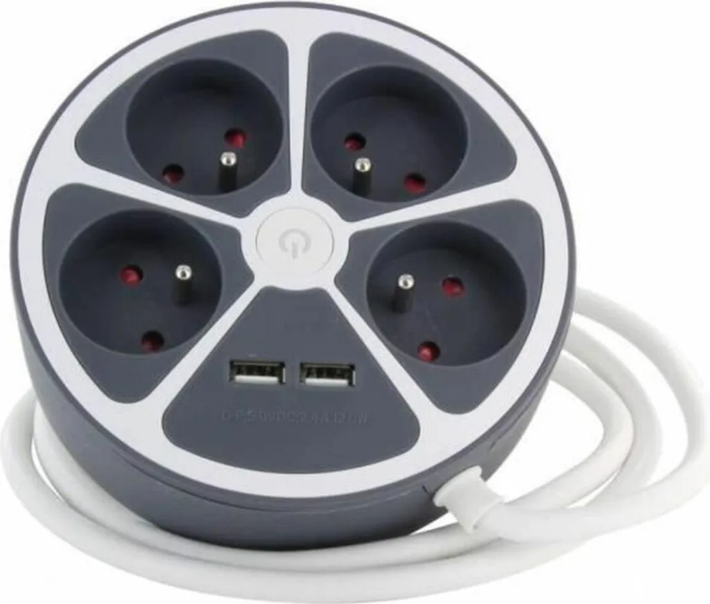 Presa multipla con 4 prese con interruttore Chacon