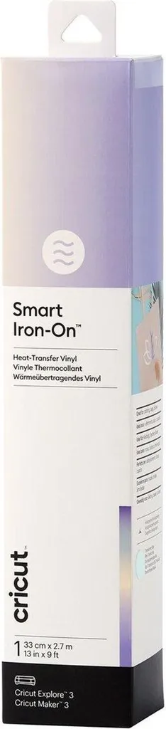 Cricut Smart Iron-On Holographique Trans Bleu - Vinyle Thermocollant 2,7m