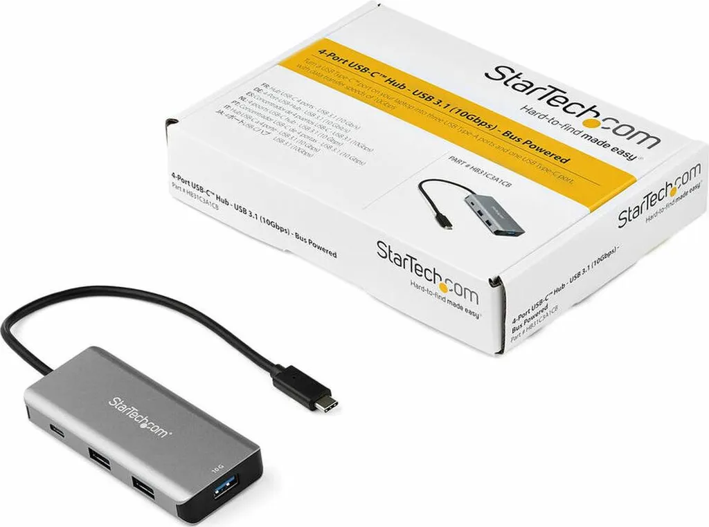 Hub USB StarTech HB31C3A1CB | 4 Porte USB-C e USB-A 10Gbps Alluminio