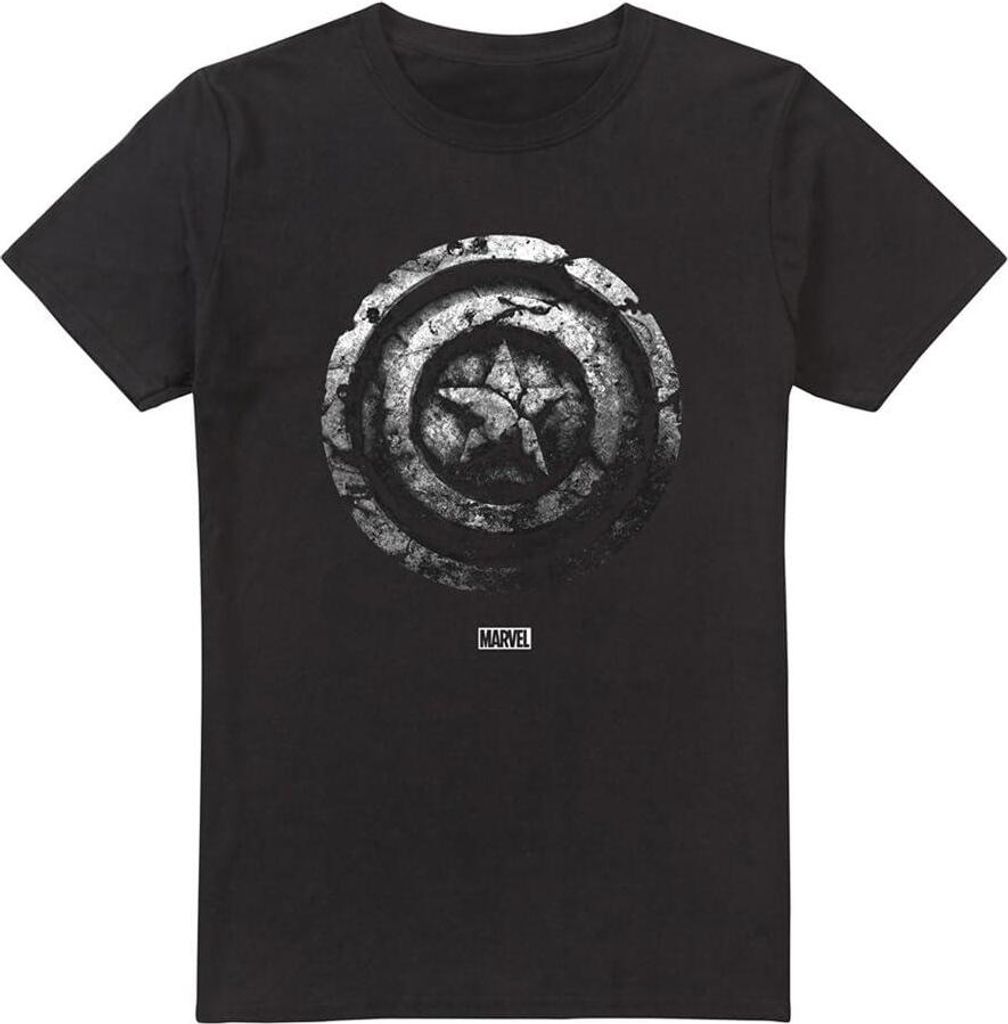 Captain America - T-Shirt für Herren TV5039 (3XL) (Schwarz)