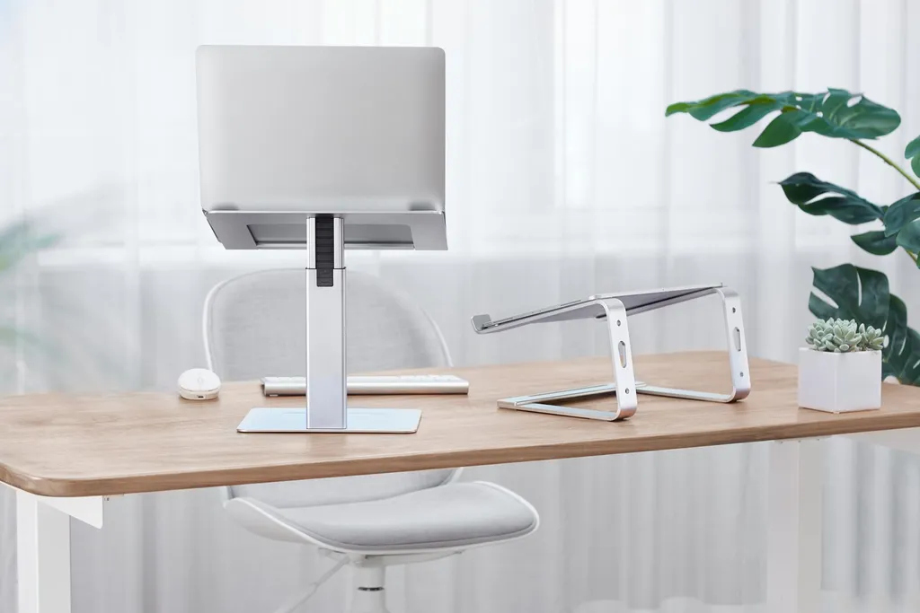 Support ventilé pour ordinateur portable réglable et ergonomique gris - 9