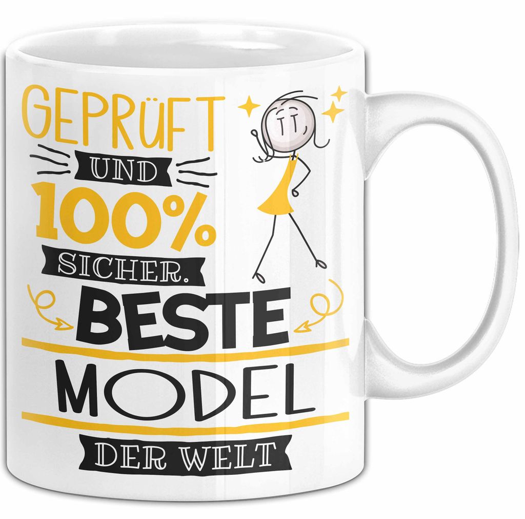 Beste Model Der Welt Tasse Geschenk für Eine Model Und Sicher Geschenkidee Geburtstag Weihnachten (Weiß)