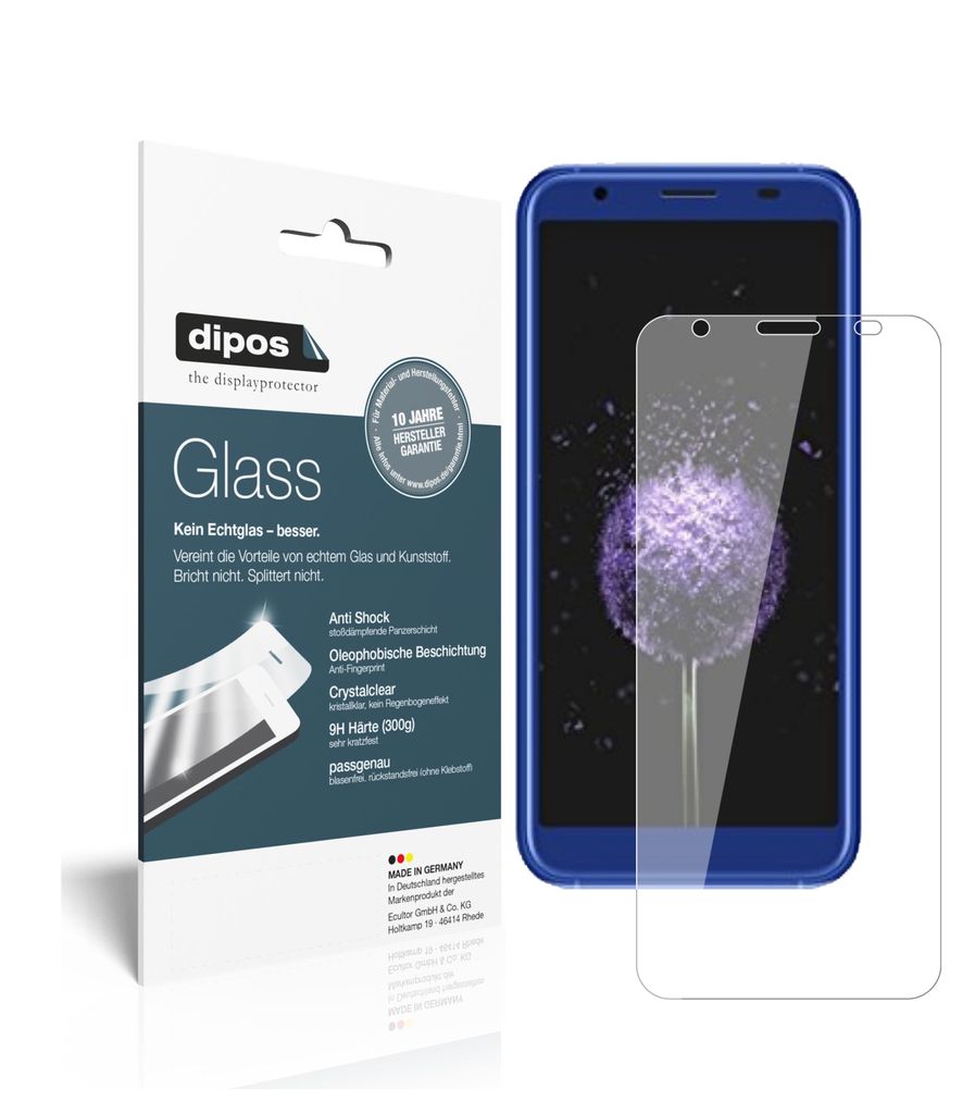 1x Schutzfolie für Doogee X50L - Anti-Shock 9H Folie dipos Glass Kunststoffglas
