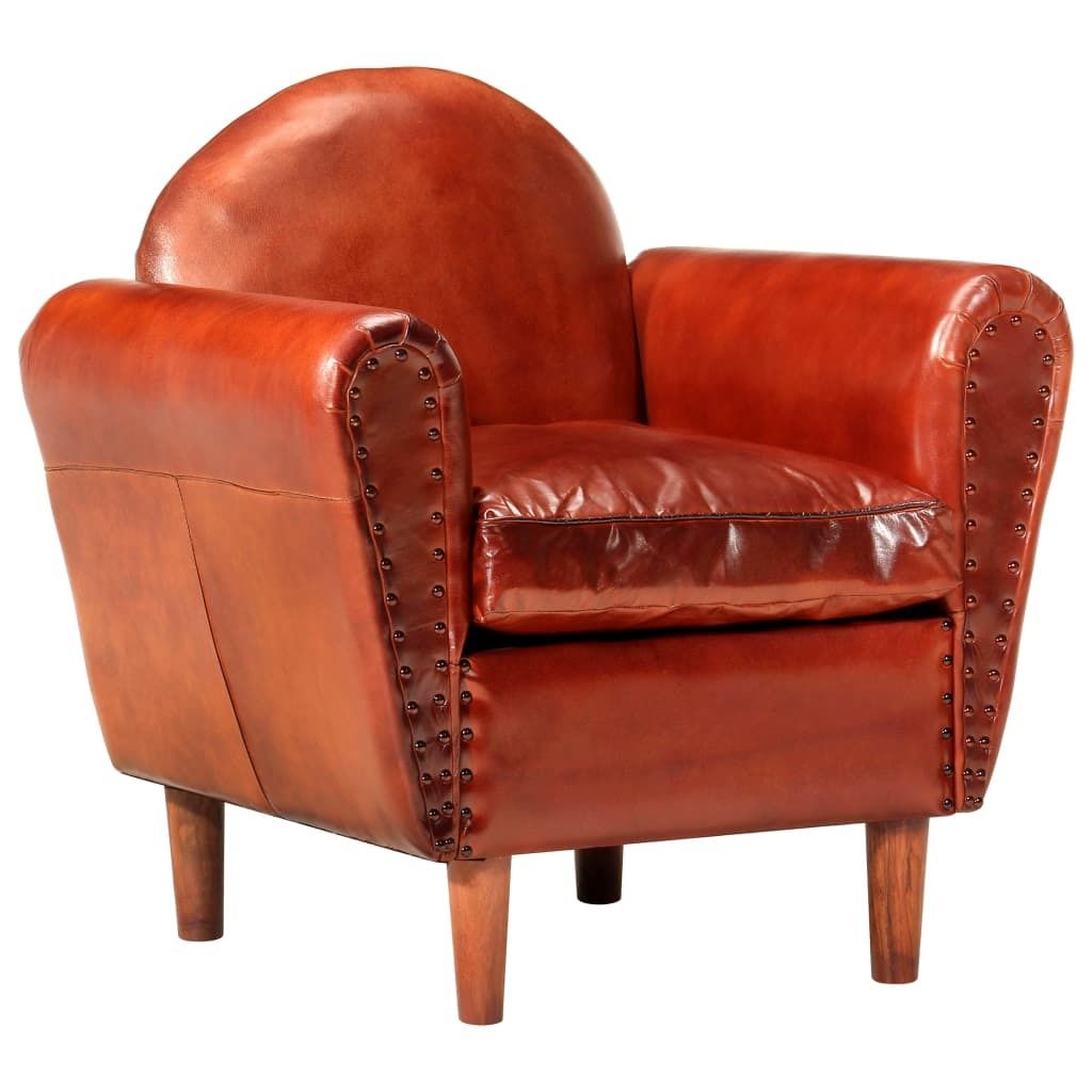 Langlebige Sessel Braun 77 x 65 x 79 cm Echtleder,Fernseh- & Relaxsessel Möbel73809