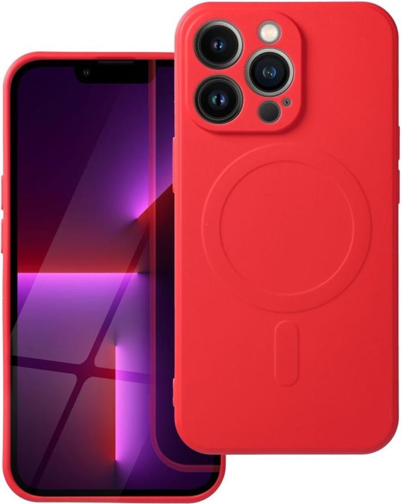 Case passend für Samsung A27 Silicone Mag Cover kompatibel mit MagSafe red