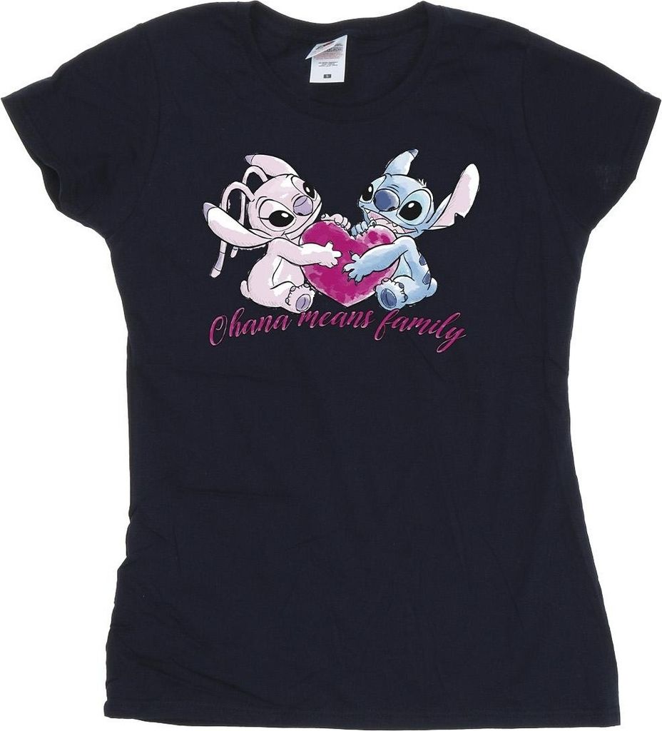 Disney - "Ohana" T-Shirt für Damen BI25822 (XXL) (Marineblau)