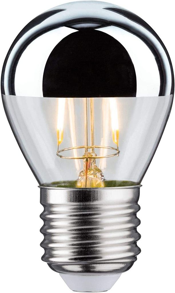 Paulmann LED Leuchtmittel Tropfen 28664 Kopfspiegel Silber E27 warmweiß 2700K16567