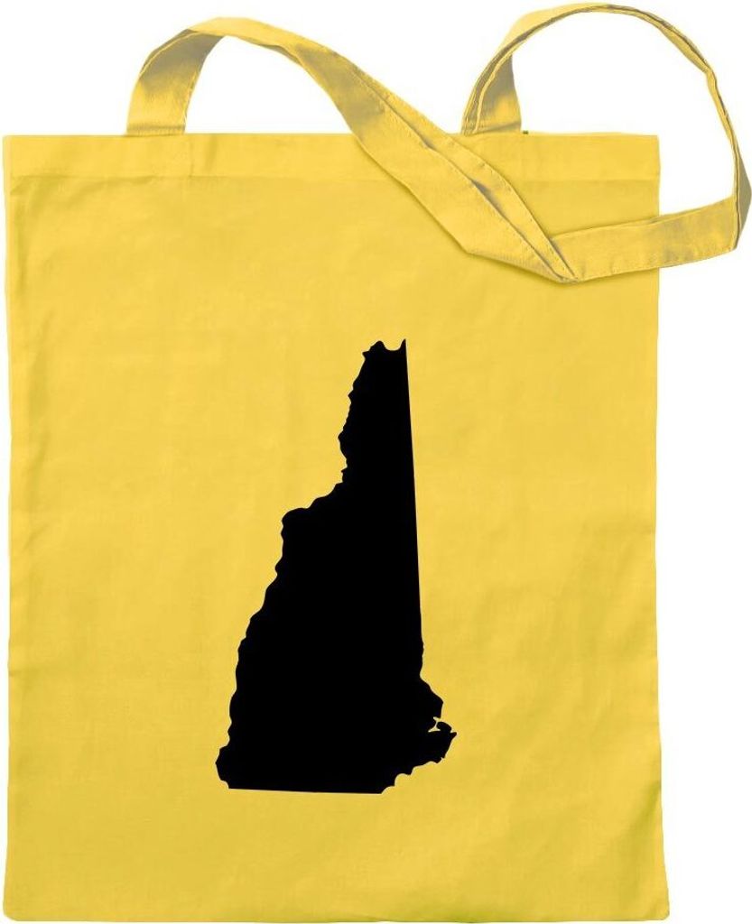 Kiwistar - Baumwolltasche - gelb - USA - Bundesstaat - New Hampshire - Tragetasche Stoffbeutel Umhängetasche Langer Henkel