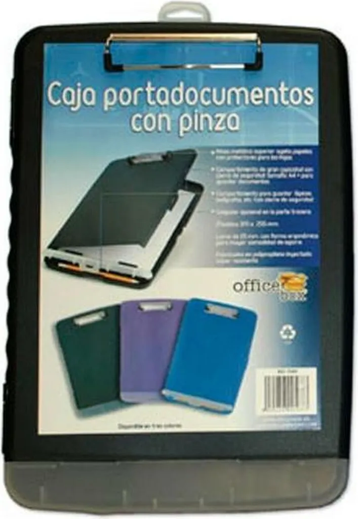 Cartellina A4+ Office Box Nera con Clip: Organizzazione d'Eccellenza