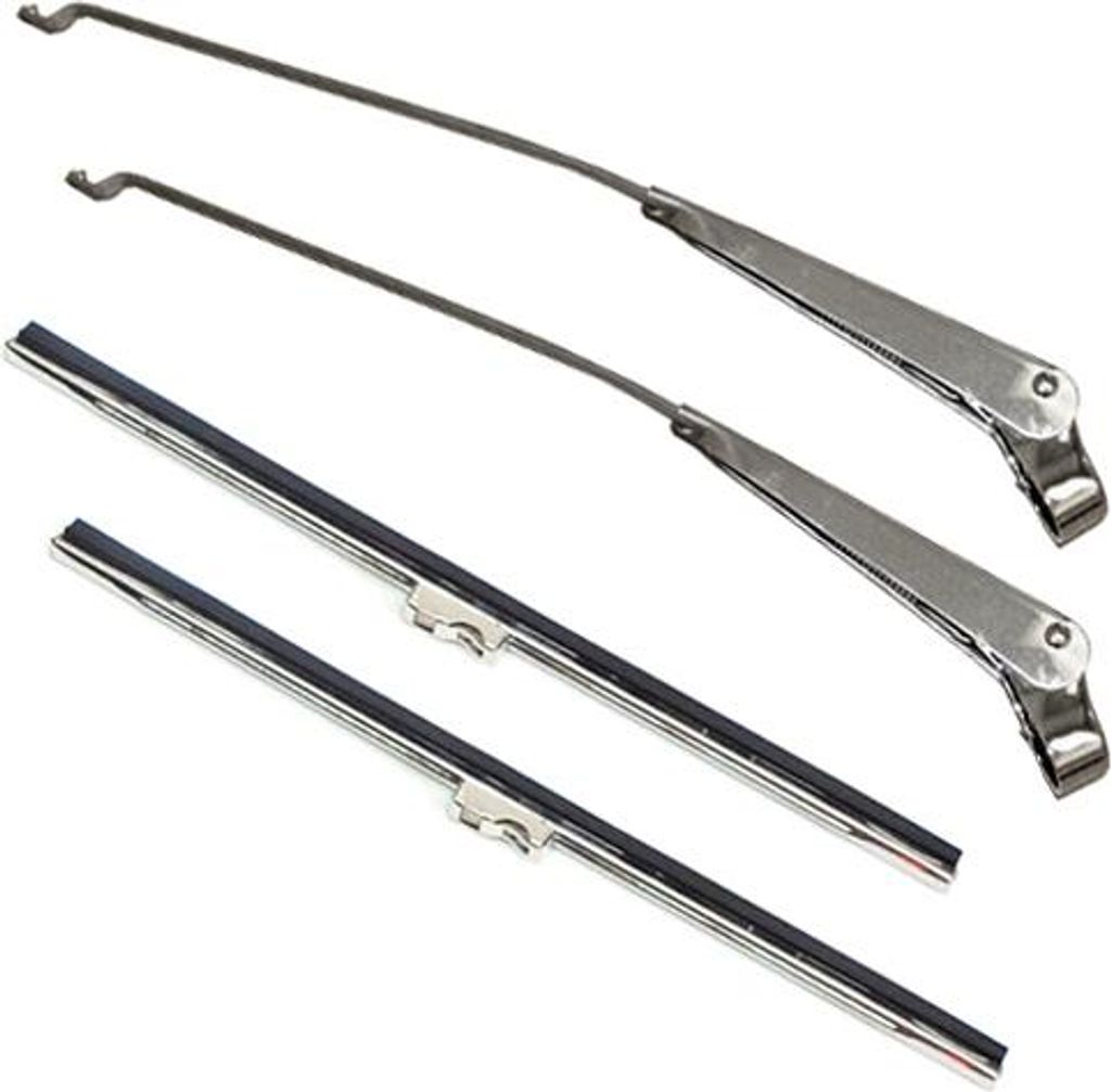 2 Scheibenwischer + Wischerarme Wiper Blade Edelstahl Jeep Produktbild 