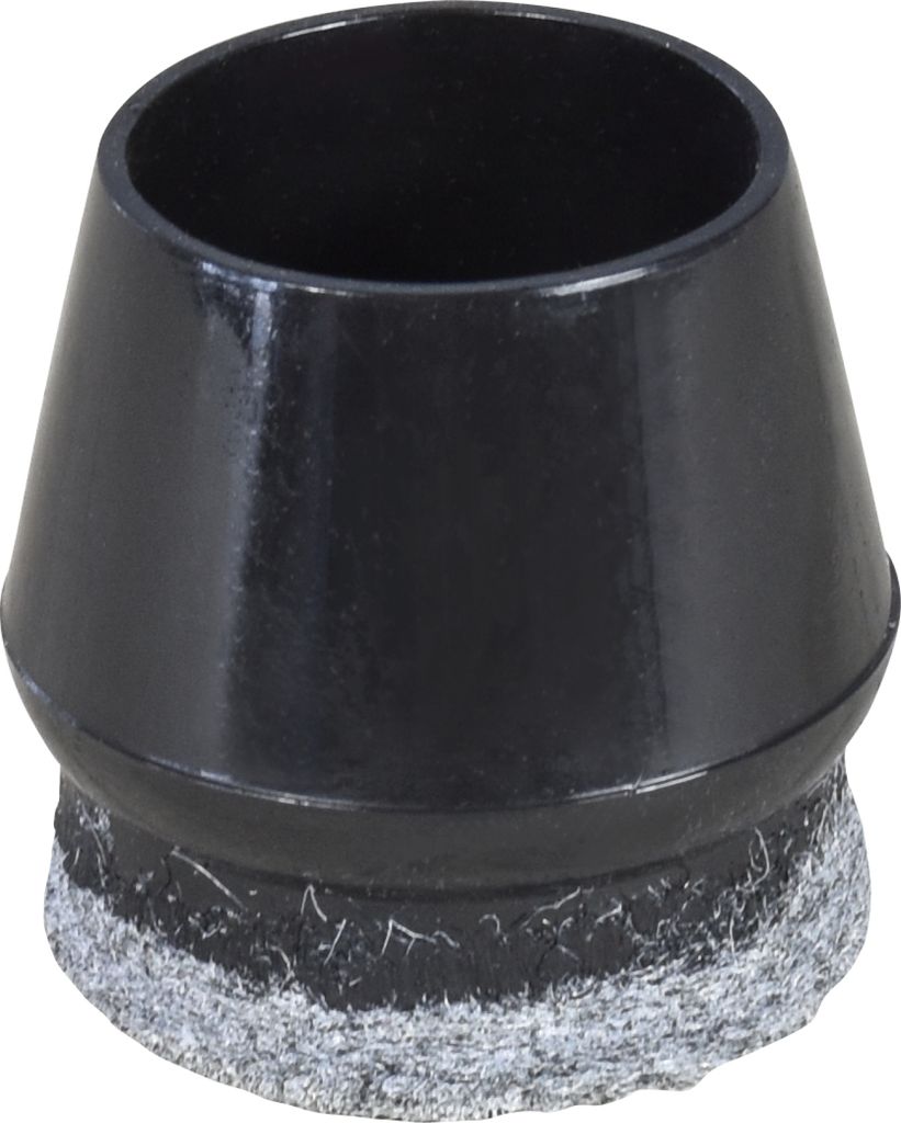 WAGNER Kappen für Stahlrohr rund 4tlg. - Ø 16-19 / 17-22 x 23 mm, Abrieb Filz 9 mm, Kunststoff schwarz - 15065999