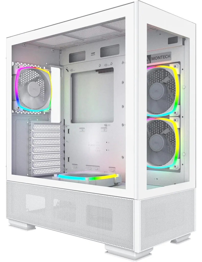 Setup Gaming Blanc de Rêve avec le Boîtier MONTECH SKY TWO Midi-Tower