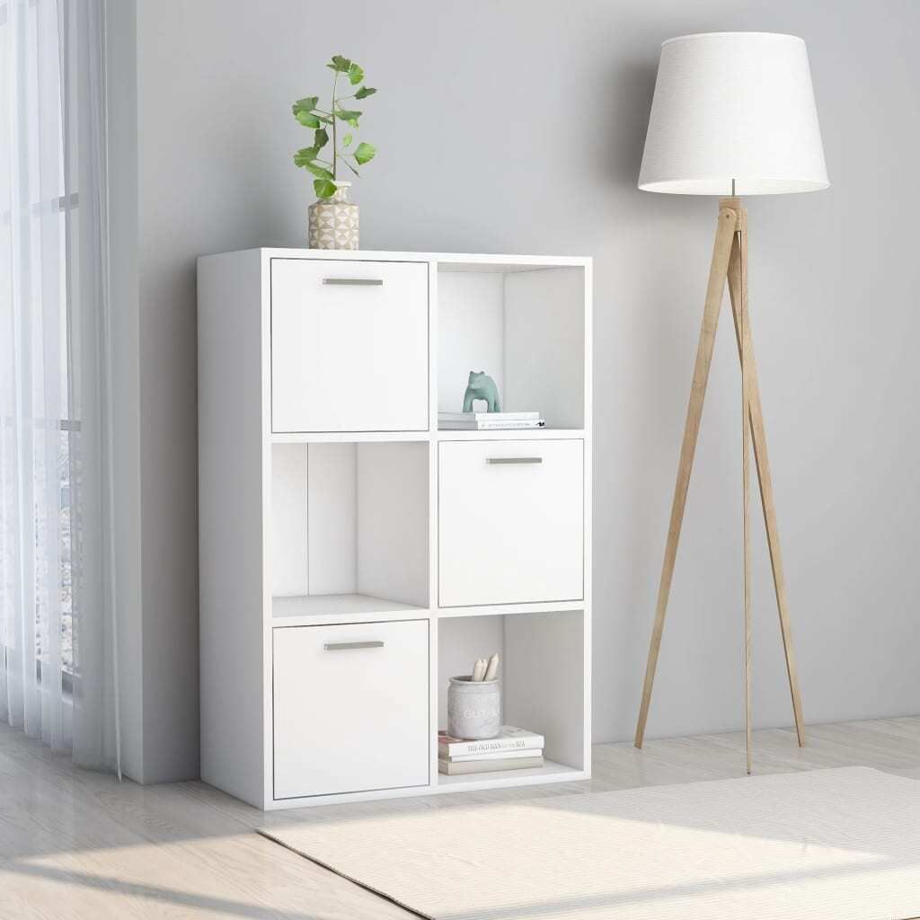 vidaXL Lagerschrank Weiß 60x29,5x90 cm Holzwerkstoff Produktbild 