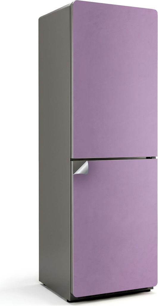 Farbe Hellviolett – Kühlschrank Aufkleber – Klebefolie Kühlschrank – Kühlschrank Nachbildung – Kühlschrankfolie selbstklebend – Küch...