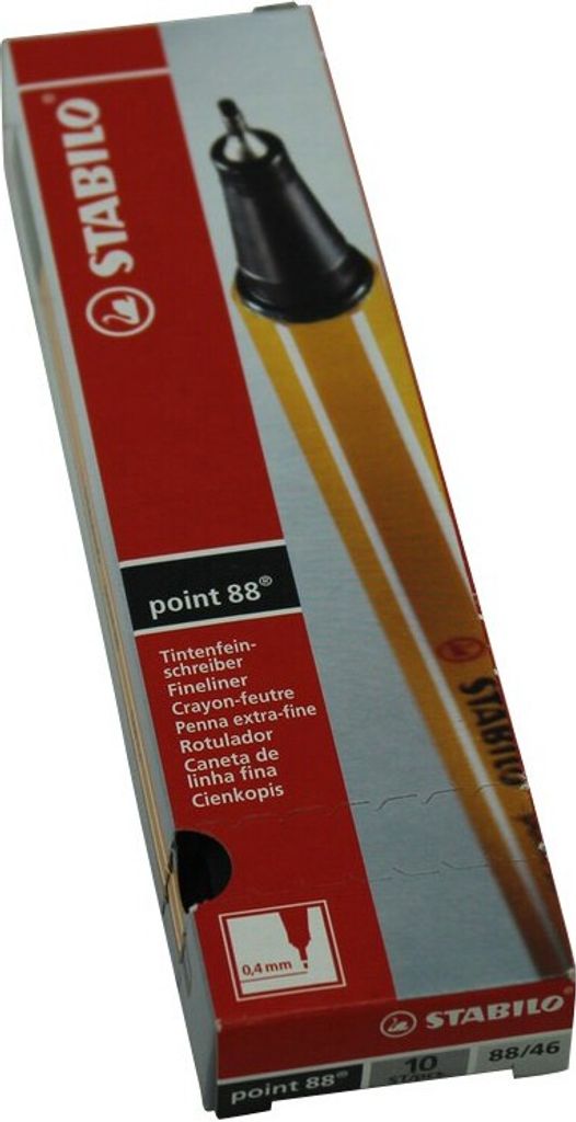 Fineliner - STABILO point 88 - 10er Pack - schwarz Produktbild 