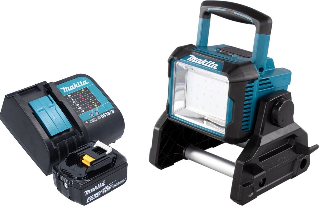 Makita DEADML 811 SM1 Akku Baustrahler 14,4 / 18 V 3000 lm LED + 1x Akku 4,0 Ah + Ladegerät