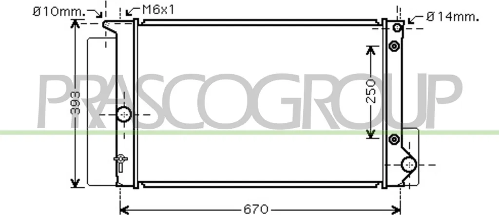 Radiateur de refroidissement pour Toyota Auris Verso et Corolla