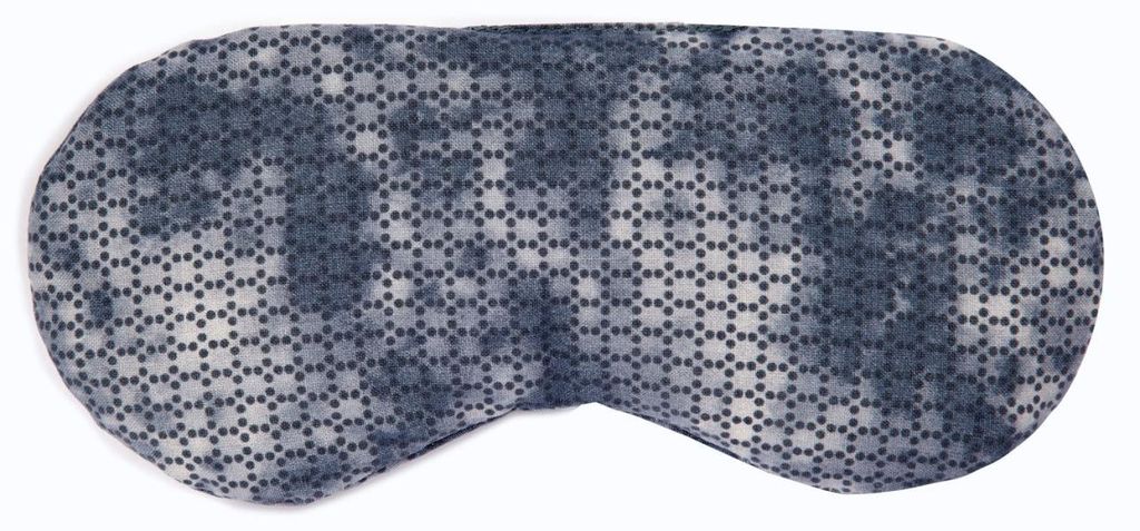 Augenkissen Leinsamen + Augentrost, zur Entspannung, zum Kühlen oder für Yoga - Farbe: used-look grau-blau