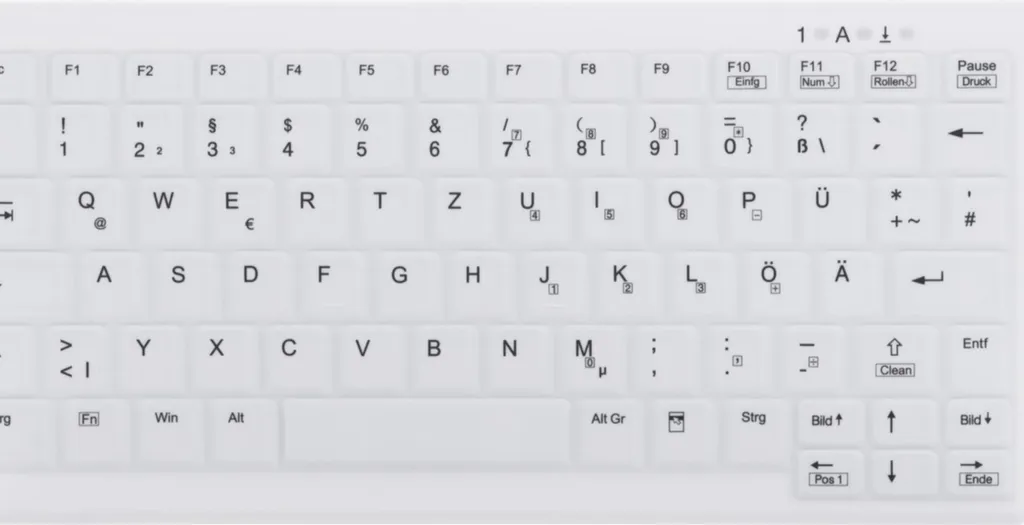 Clavier sans fil CHERRY AK-C4110F-FU1-W/GE médical clinique