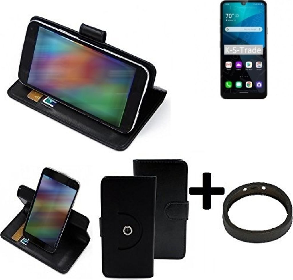K-S-Trade Case Schutz Hülle kompatibel mit LG Electronics Harmony 4 + Bumper Handy Hülle Flipcase Smartphone Cover Handy Schutz Tasche Walletcase