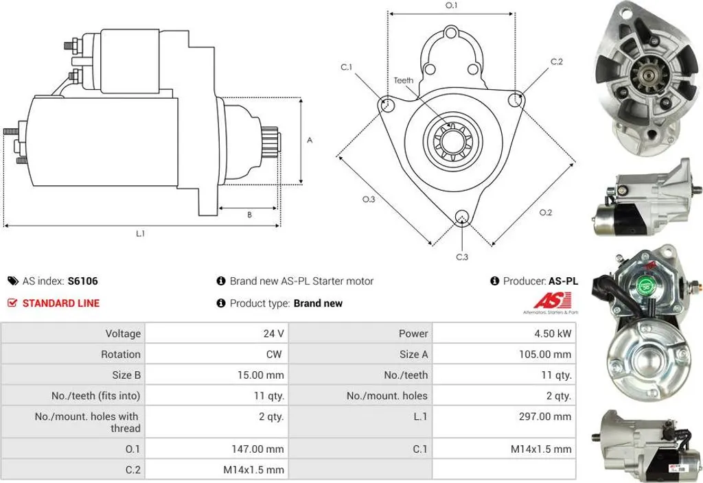 Démarreur Renforcé Toyota Dyna 200 3.0D 3.4D - Performance Durable