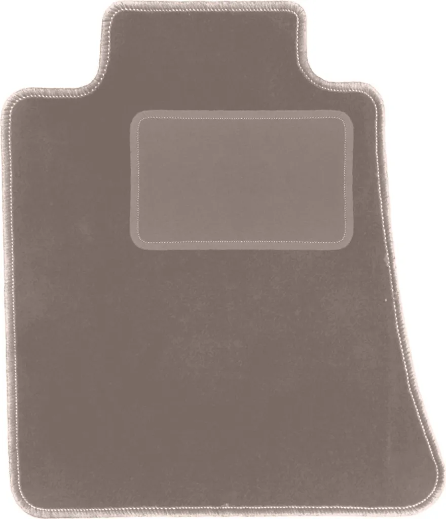 Tappetino conducente in velluto beige compatibile con Alfa Romeo Giulia 2x4 (2WD) (2016-, berlina) – con fissaggi – su misura